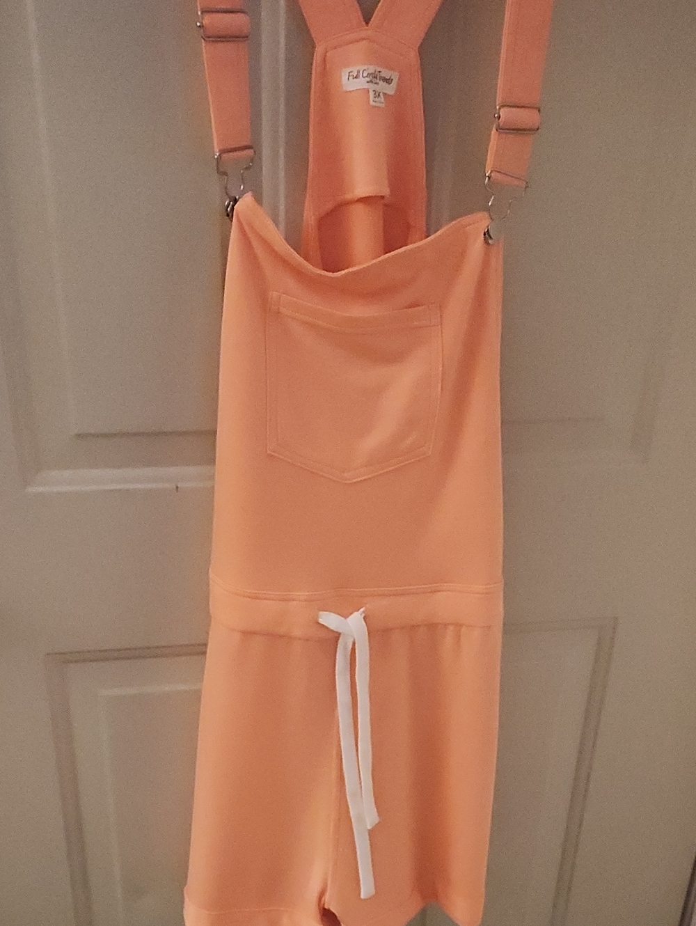Peach Neon Suspender Romper by Full Circle Trends With Love Size 3X JR NWT